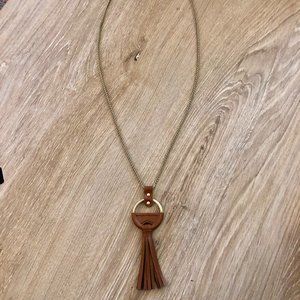 Leather Tassel Necklace